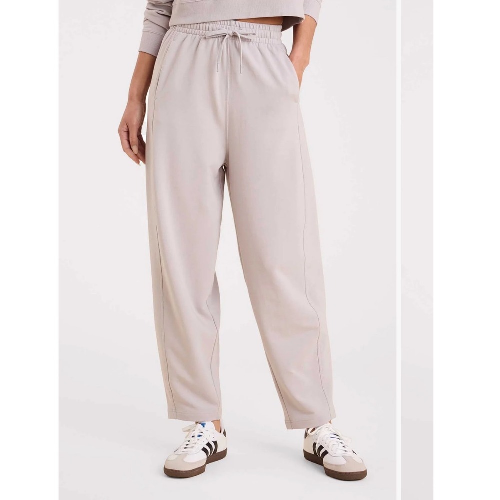 Nuuds CloudTech Boyfriend Pant Stone XS‎ High Rise Oversized Jogger Sweatpant